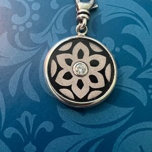 Silpada Black and Silver Geometric Charm